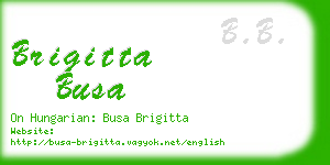 brigitta busa business card